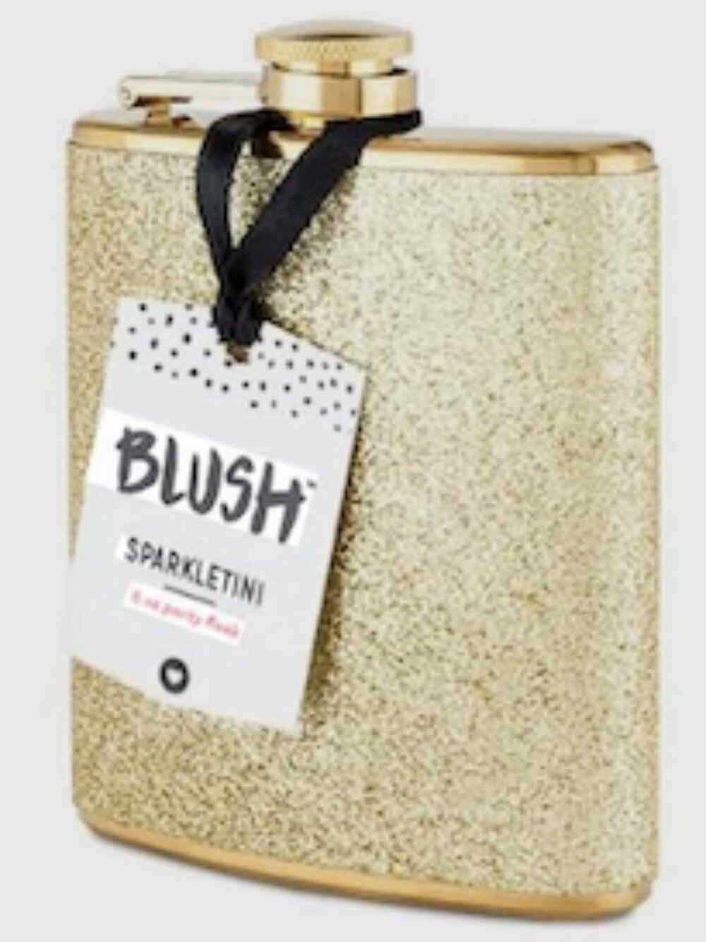 Sparkletini Stainless Steel Gold Flask by Blush